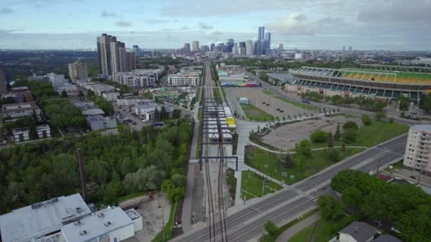 Commonwealth Stadium in Edmonton, AB, Canada, Morning of June 9th, 2024 Stock Footage 277315080