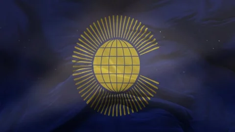 Commonweath Nations   Flag      .Slow Motion Cloth Animation -3D Rendering Stock-Footage 281023668