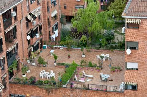 Communal terrace Foto stock
