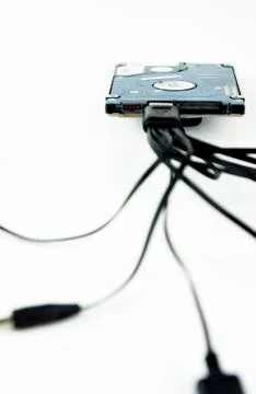 Communcating hard disk Stock Photos