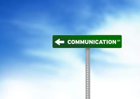 Communcation road sign Stock Illustration
