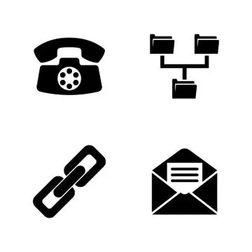 Communicate. Simple Related Vector Icons Stock Illustration