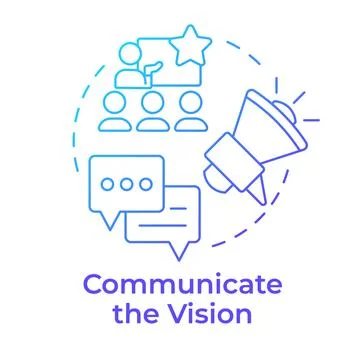 Communicate vision blue gradient concept icon 스톡 일러스트