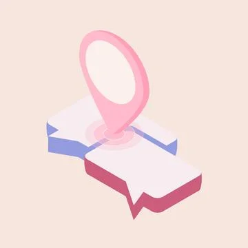 Communicate your location with ease. This illustration showcases two chat Stock Illustration