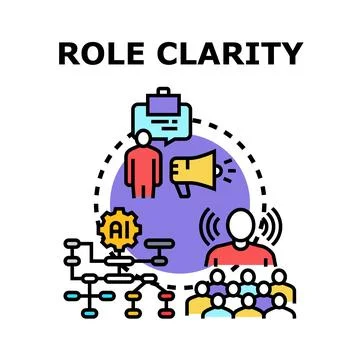 Communicating clear roles and responsibilities in a team Stock Illustration