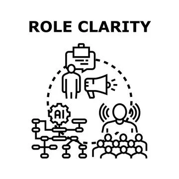 Communicating clear roles and responsibilities in a team Stock Illustration