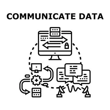Communicating data information across digital networks 스톡 일러스트