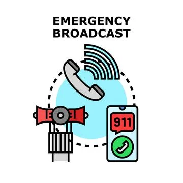 Communicating emergency alert notifications and support services イラスト素材