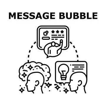 Communicating idea connecting people with message bubble technology Stock Illustration