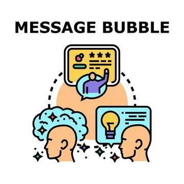 Communicating idea connecting people with message bubble technology Stock Illustration