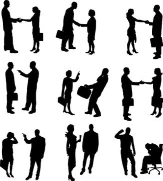 Communicating people Stock Illustration