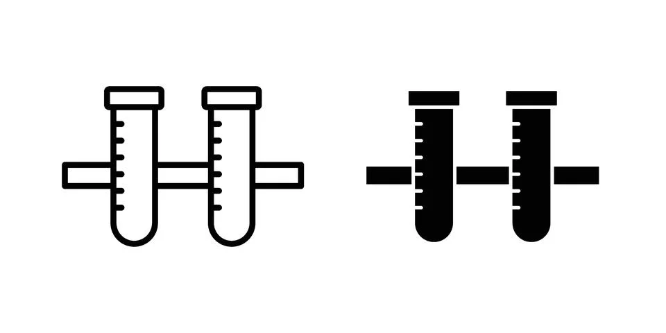 Communicating vessels icon set. Vector EPS 10 Stock Illustration