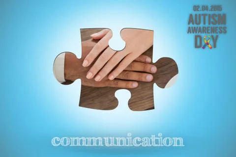 Communication against blue background with vignette Ilustración de archivo