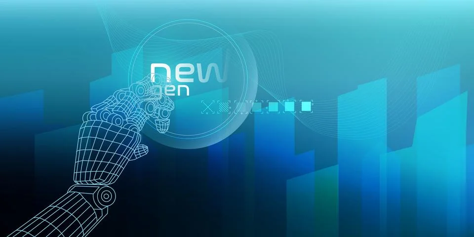 Communication algorithms: how AI learns to understand and respond Stock Illustration