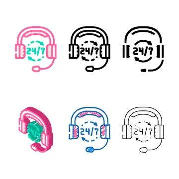 Communication all time color icon simplified vector Stock Illustration