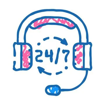 Communication all time icon doodle illustration Stock Illustration