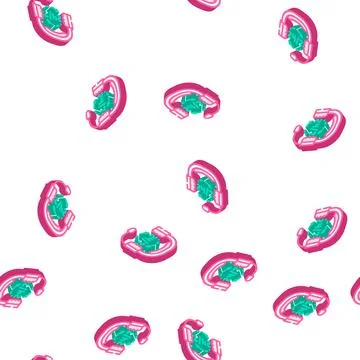 Communication all time isometric icon seamless pattern イラスト素材
