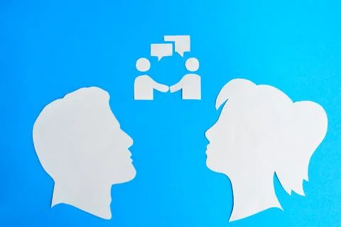 Communication and Agreement Between Two People Stock Photos
