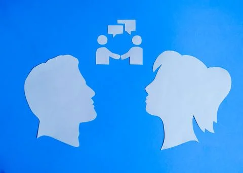 Communication and Agreement Between Two People Stock Photos