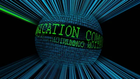 Communication and binary data sphere concept Stock Footage 164333500