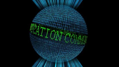 Communication and binary data sphere concept Stock Illustration