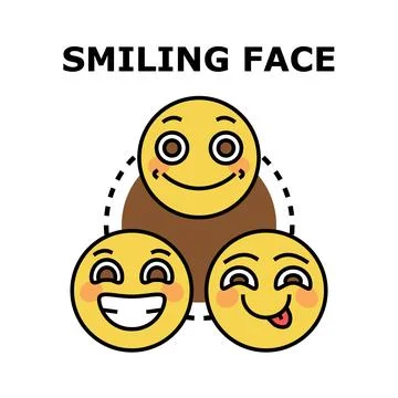 Communication and connection concept with smiling face emojis Stock Illustration