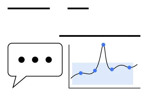 Communication and Data Analysis in Modern Digital Platforms Illustrazione stock