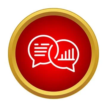 Communication and data analysis overlapping chat bubbles Stock Illustration