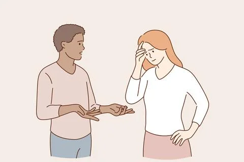 Communication and discussion concept Illustrazione stock