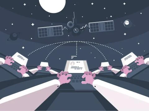 Communication and electronic messaging Stock Illustration