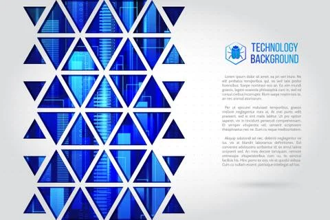 Communication and engineering concept with triangles. イラスト素材