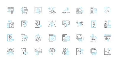Communication and expression linear icons set. Dialogue, Verbal, Articulation Stock Illustration