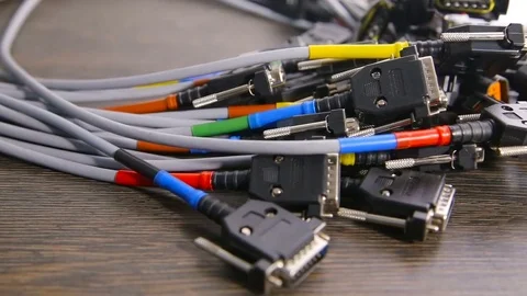 Communication and internet cables. Stock Footage 74743798