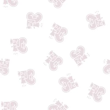 Communication and learning glyph seamless pattern Illustrazione stock