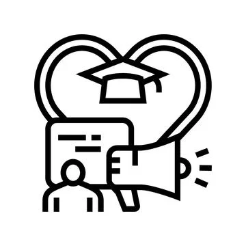 Communication and learning line icon vector illustration Stock Illustration
