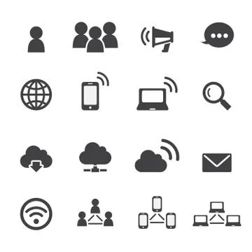 Communication and network icon Stock Illustration