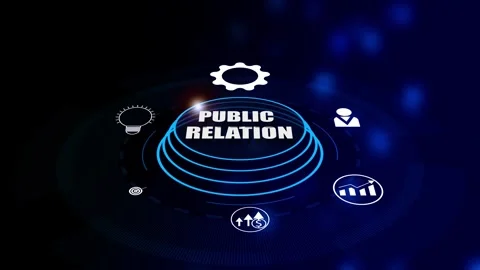 Communication and public relation concept. Public relation management with .. Stock Footage 293482642
