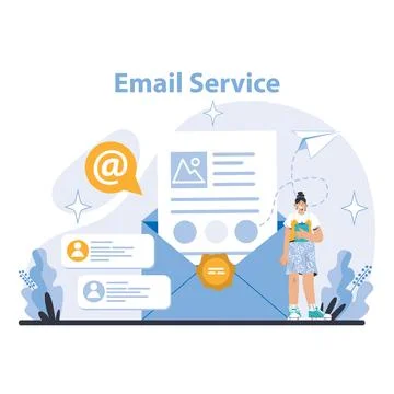 Communication and Social Media concept. Flat vector illustration Stock Illustration