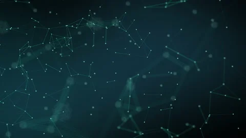 Communication and technology network concept with moving lines and dots Stock Footage 153174539