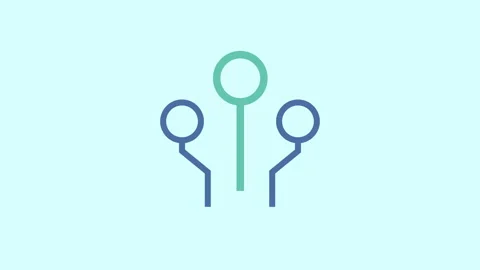 Communication and three connection by lines, Linear connection icon concept.. Vídeos de archivo 336039255