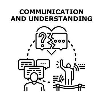 Communication and understanding vector illustration for problem solving Stock Illustration