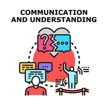 Communication and understanding vector illustration for problem solving Stock Illustration