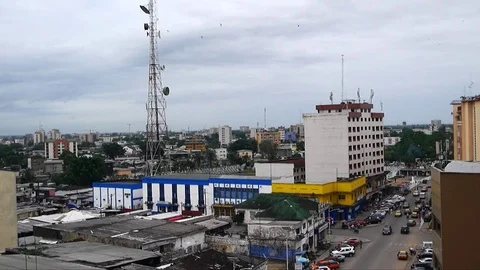 Communication antenna in Douala Stock Footage 81065903