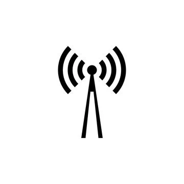 Communication Antenna Flat Vector Icon イラスト素材