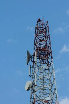 Communication antenna Stock Photos