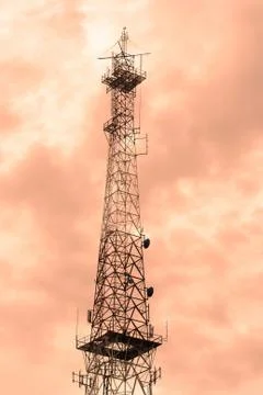 Communication antenna Stock Photos