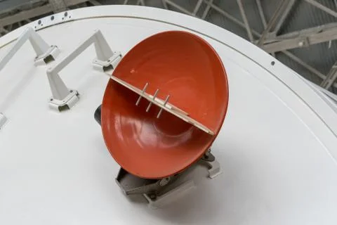 Communication antenna on the surface of a spaceship Stock Photos