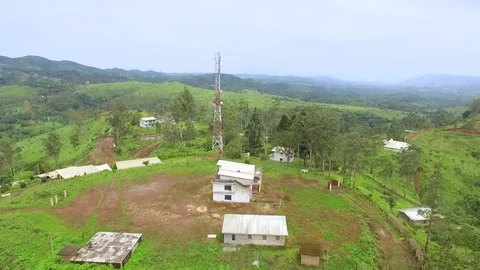 Communication antenna in West Cameroon Stock Footage 81260427