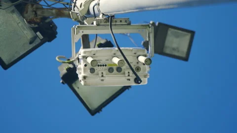 Communication antenna for wireless  internet communication Stock Footage 144791855