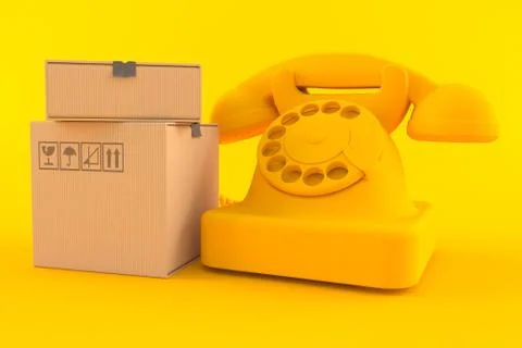 Communication background with stack of boxes Stock Illustration